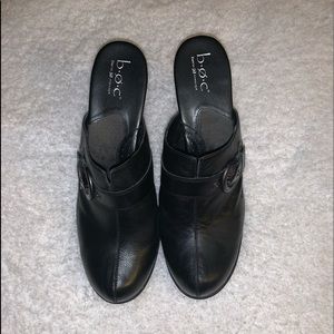 B.o.c Black Leather Upper Mules
